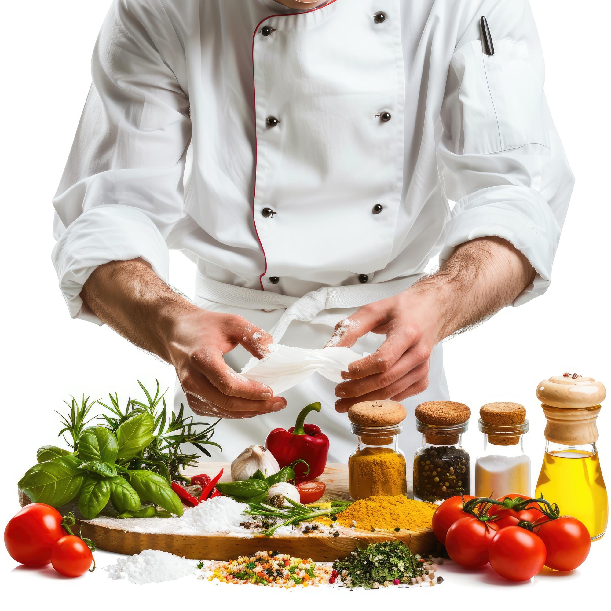 Chef che prepara piatto artigianale